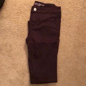 American Eagle Maroon Jeggin - Size 4